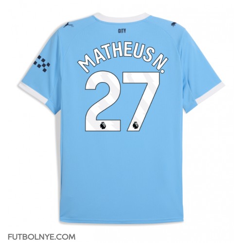 Camiseta Manchester City Matheus Nunes #27 Primera Equipación 2025-26 manga corta